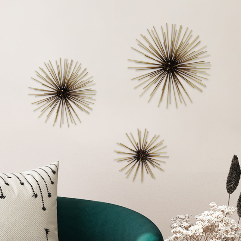 Mercer41 3 Piece Starburst Metal Wall Décor Set & Reviews | Wayfair